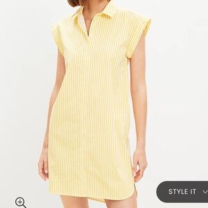 LOFT striped shirt dress